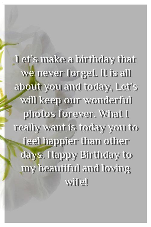 sweet things to say to your wife on her birthday